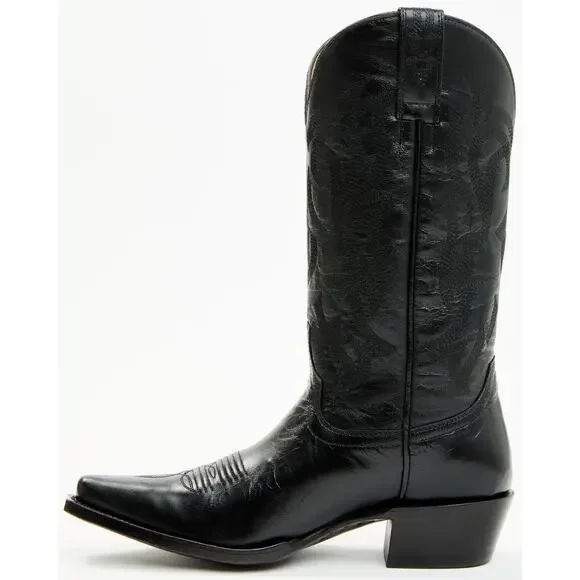 NEW Shyanne Gemma Black Leather Snip Toe Western Boots Wide Calf Embroidered 7.5 - Picture 2 of 16